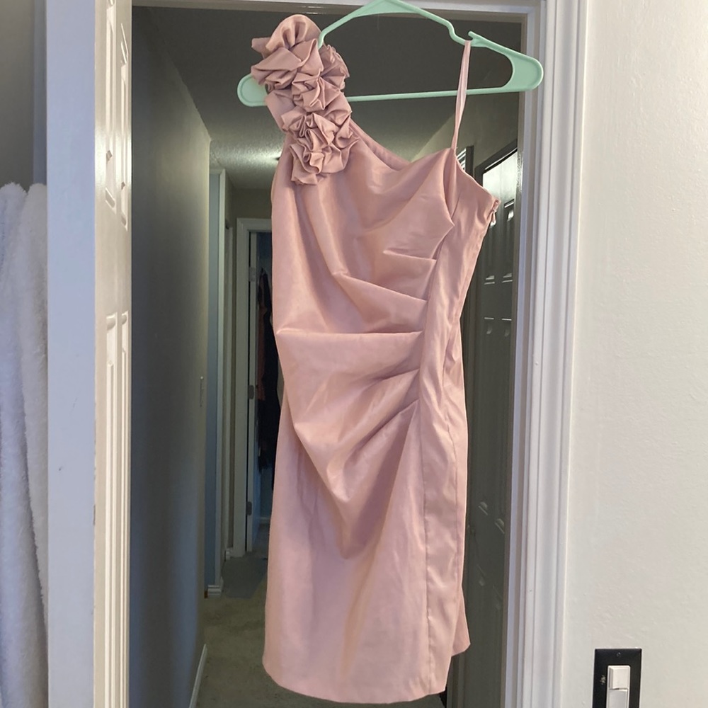 Mauve One Shoulder Dress